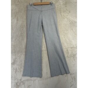 Cache Womens 2 Dress Pants Grey Herringbone Flare Leg Low Rise Trousers